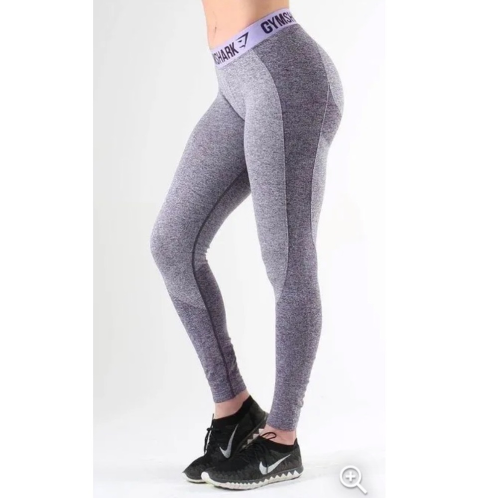 Gymshark Flex Leggings - Rich Purple Marl/Soft Lilac